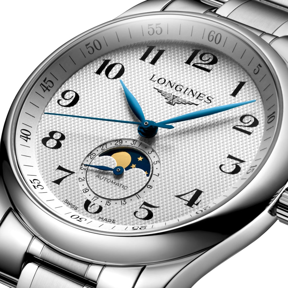 Master Collection Moonphase 40mm - Silver "Barleycorn" on Bracelet