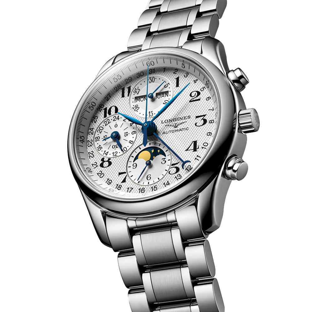 Master Collection Chronograph Moonphase 40mm - Silver on Bracelet