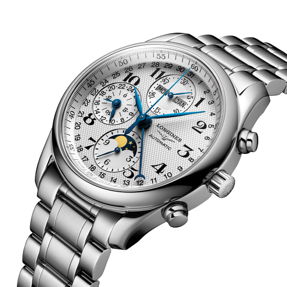 Master Collection Chronograph Moonphase 40mm - Silver on Bracelet