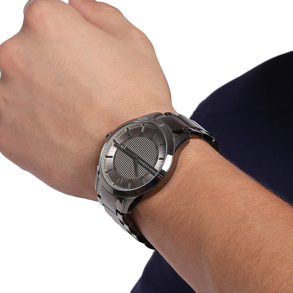 Armani Exchange Hampton AX2194 Men's Chronograph – Grey Dial with Matching Grey Stainless Steel Strap