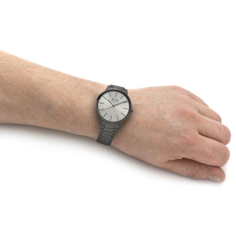 Armani Exchange Cayde AX2722 Men's Analog Watch – Grey Dial with Matching Grey Stainless Steel Strap