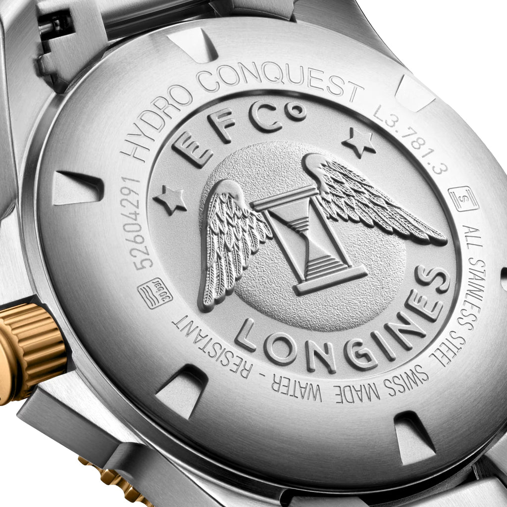 HydroConquest Ceramic Bezel Two-Tone 41mm - Black on Bracelet