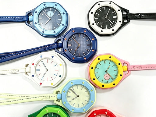 Royal Pop Vert Pop Bright Green Octagonal Lanyard Pocket Watch