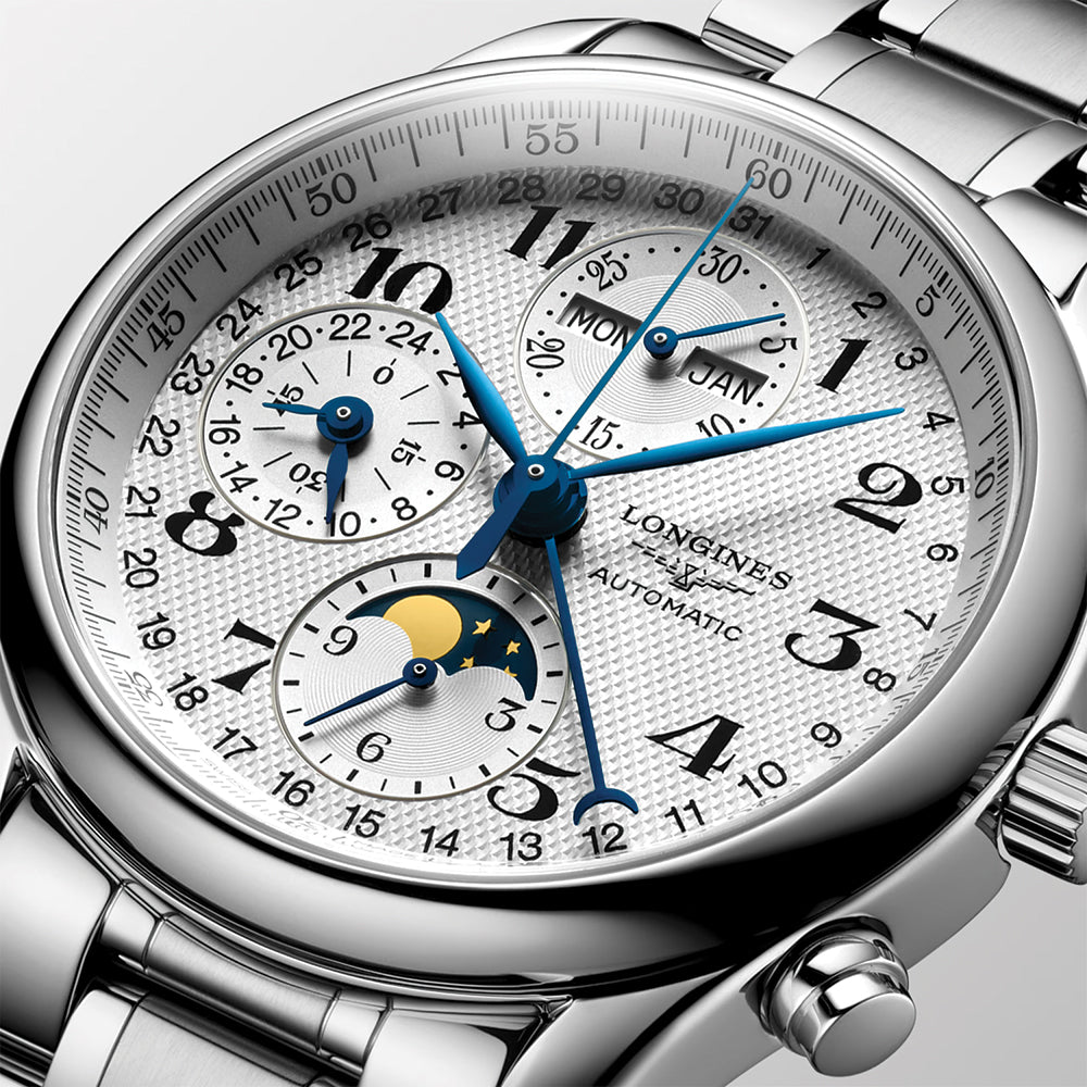 Master Collection Chronograph Moonphase 40mm - Silver on Bracelet