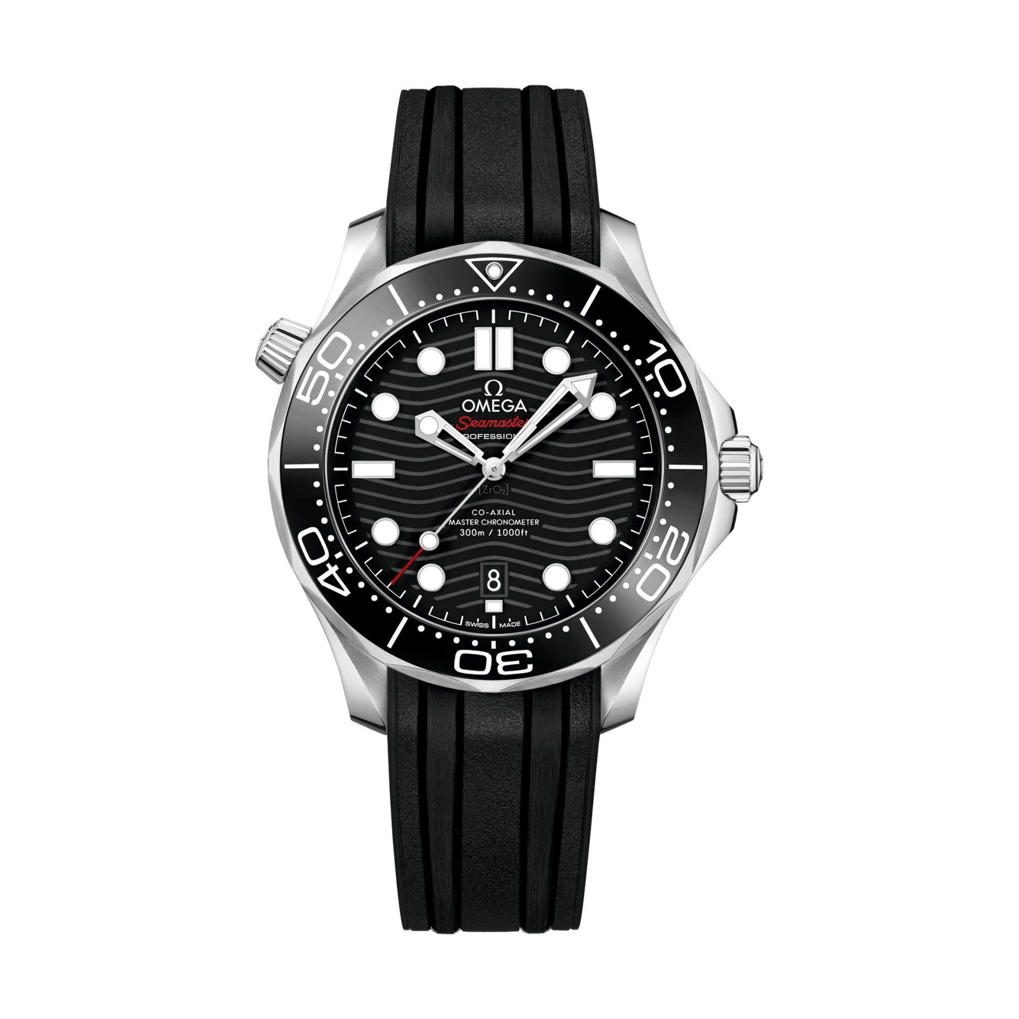 Seamaster Diver 300M 42mm - Black on Rubber Strap