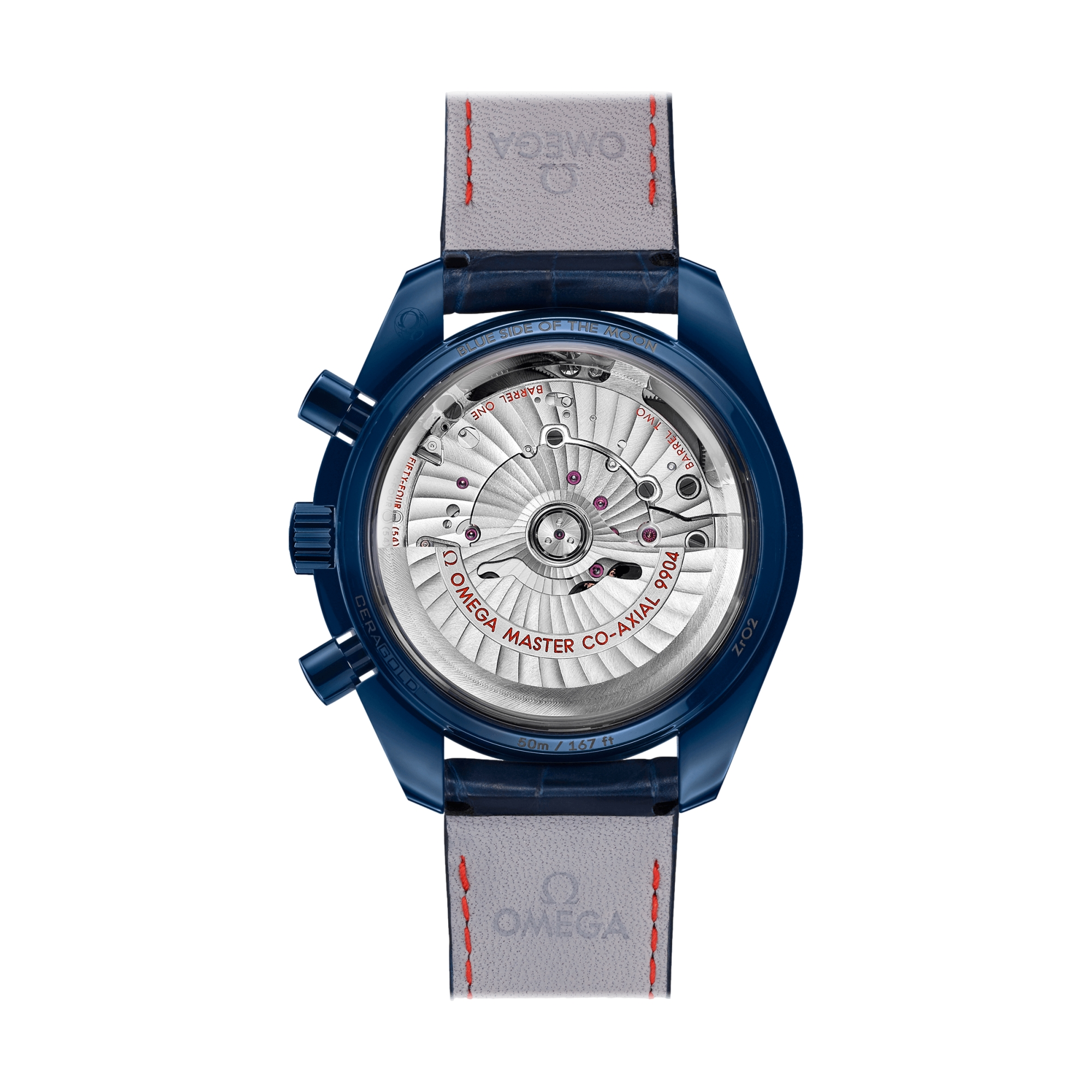 Speedmaster Moonphase "Blue Side Of The Moon" Chronograph Ceramic 44.25mm - Blue on Leather Strap